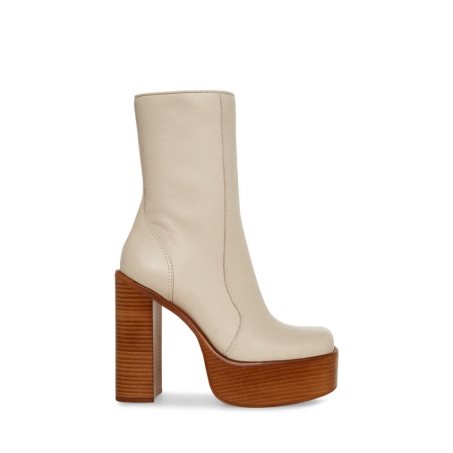 Botines Steve Madden Dwane Cuero Mujer Beige | ES OD0429